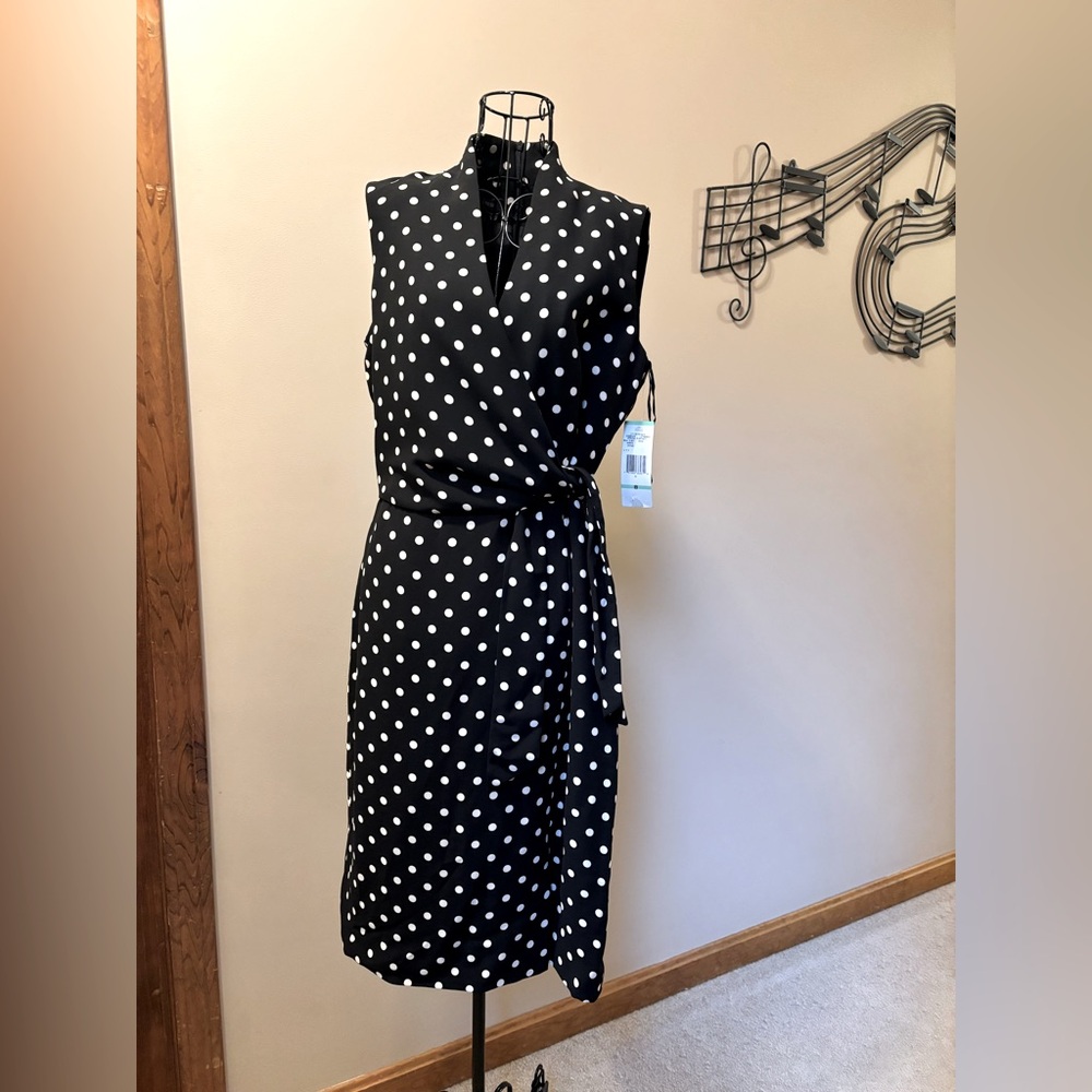 NWT Black/Ivory Jones Wear Dress Size 8